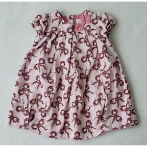 Janie and Jack Layette Dress Baby Girls 3-6m Pink Fine Corduroy Lined Cotton